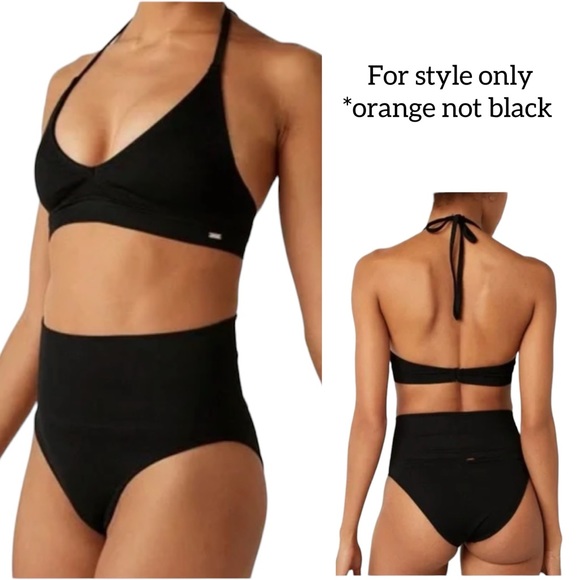 PINK Victoria’s Secret (NWOT) High Waisted Halter Seamless Ribbed Bikini Set - Picture 2 of 6